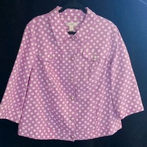 Cj banks polka dot jacket size 1x